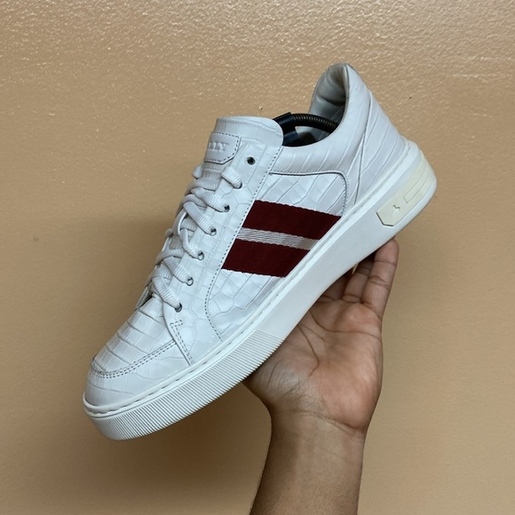 BALLY Moony Croc Embossed Leather Sneakers - Picture 9 of 17